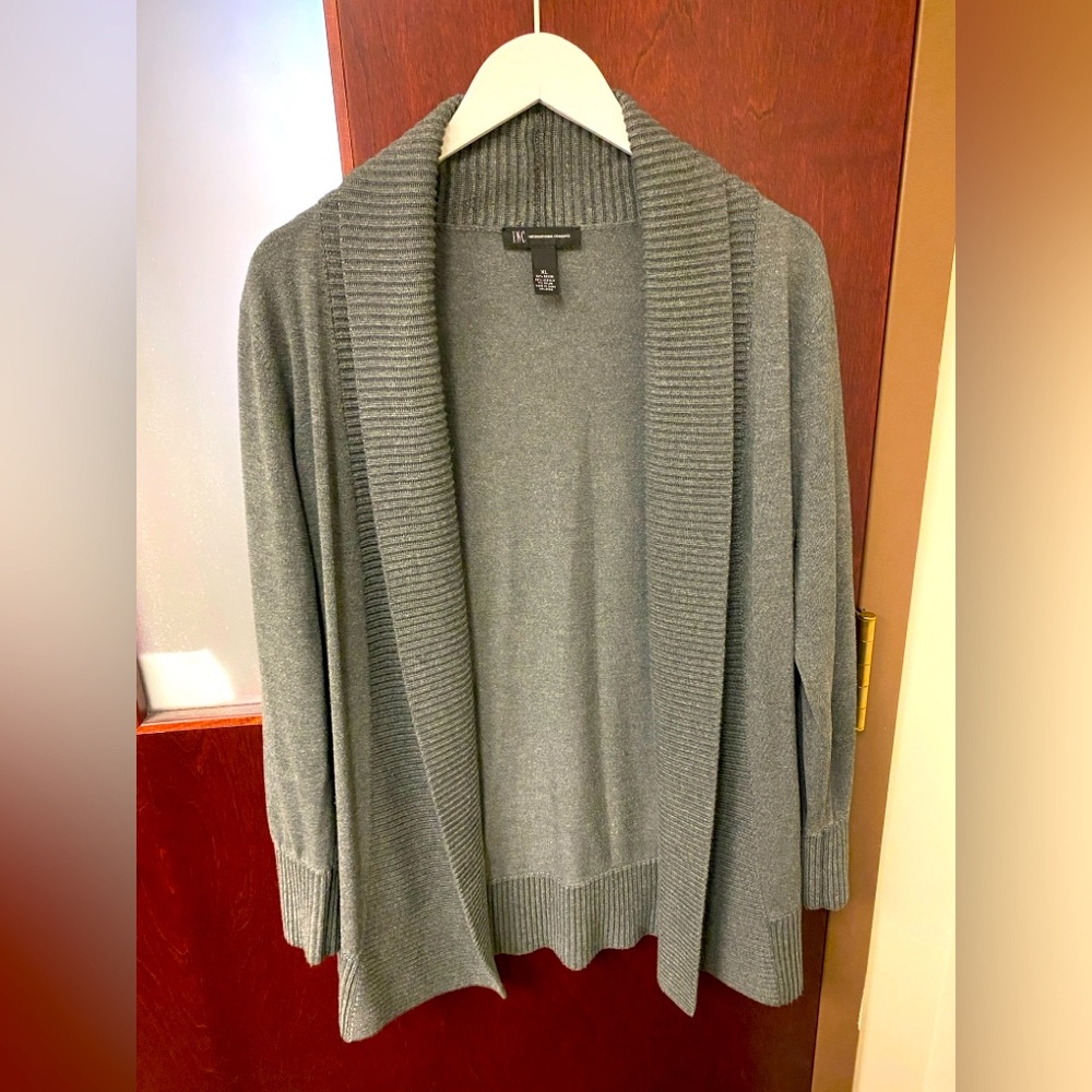 INC Dark Gray Cardigan: Size XL